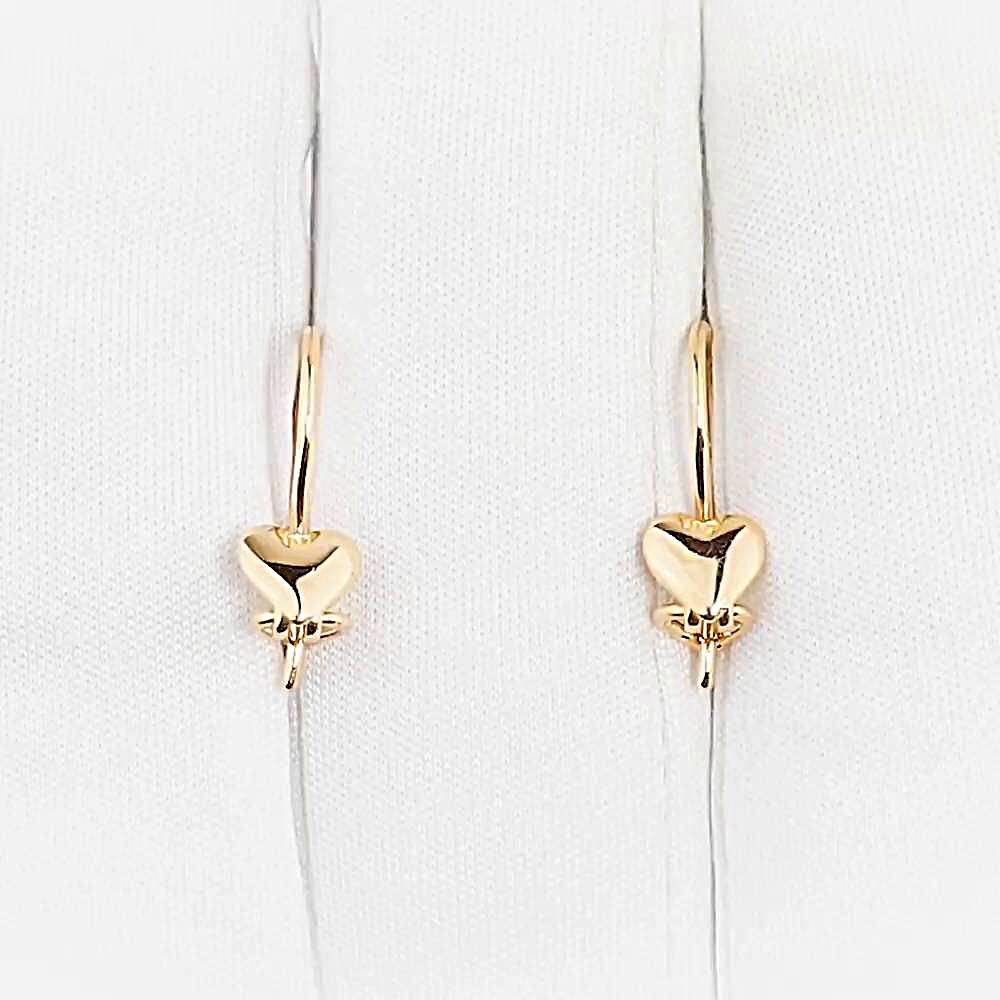 Серьги детские из красного золота 585 пробы 1