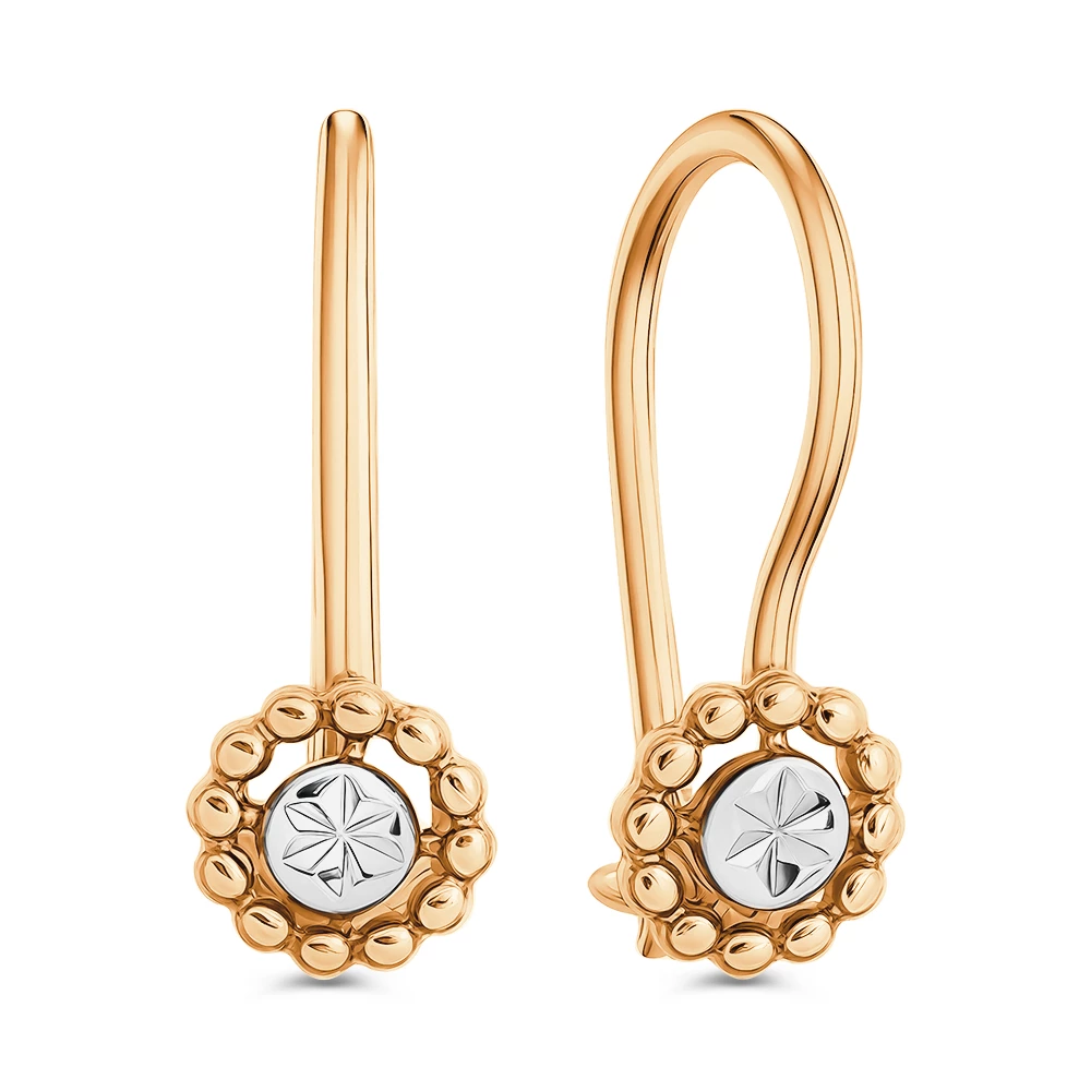 Серьги детские из красного золота 375 пробы 2
