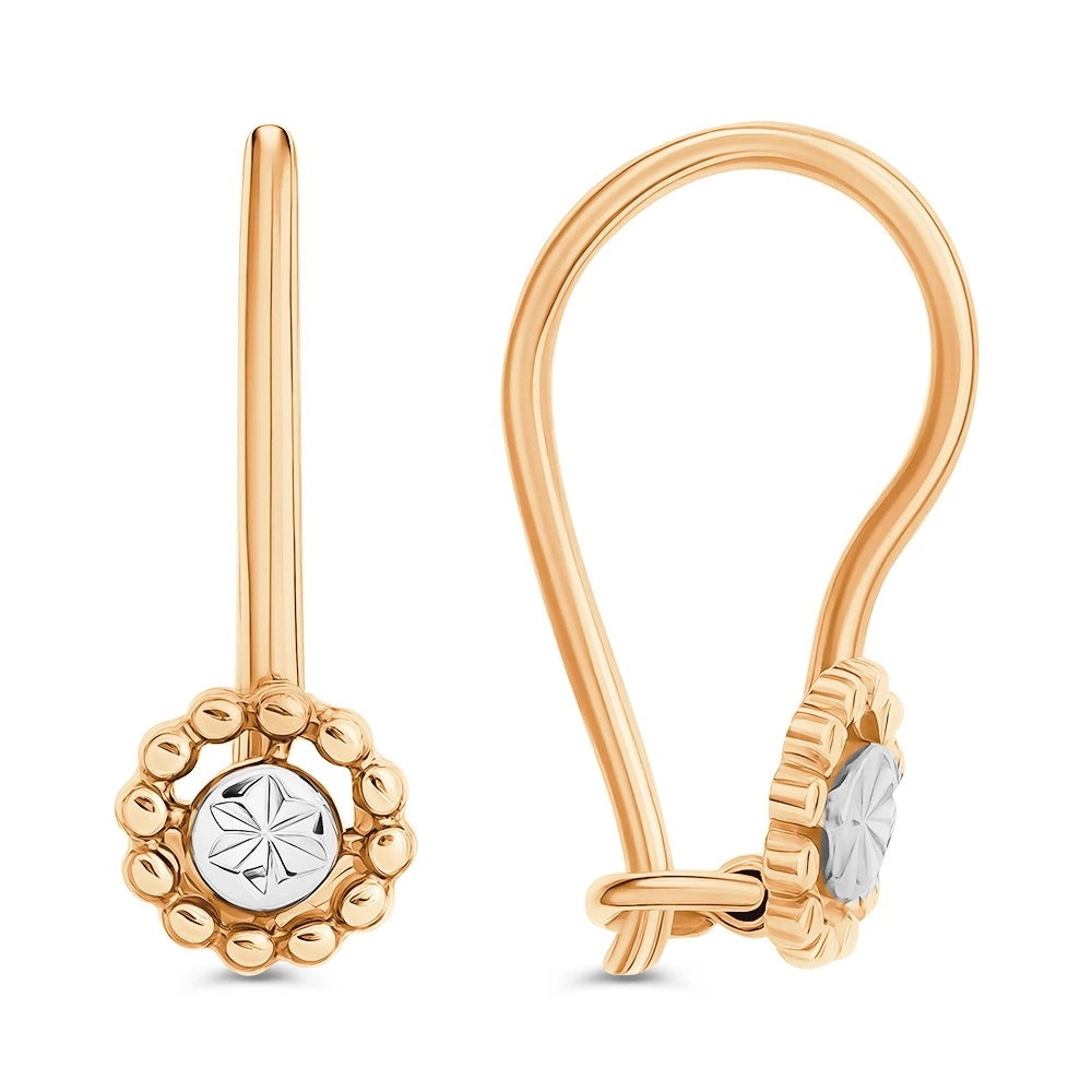 Серьги детские из красного золота 375 пробы 3