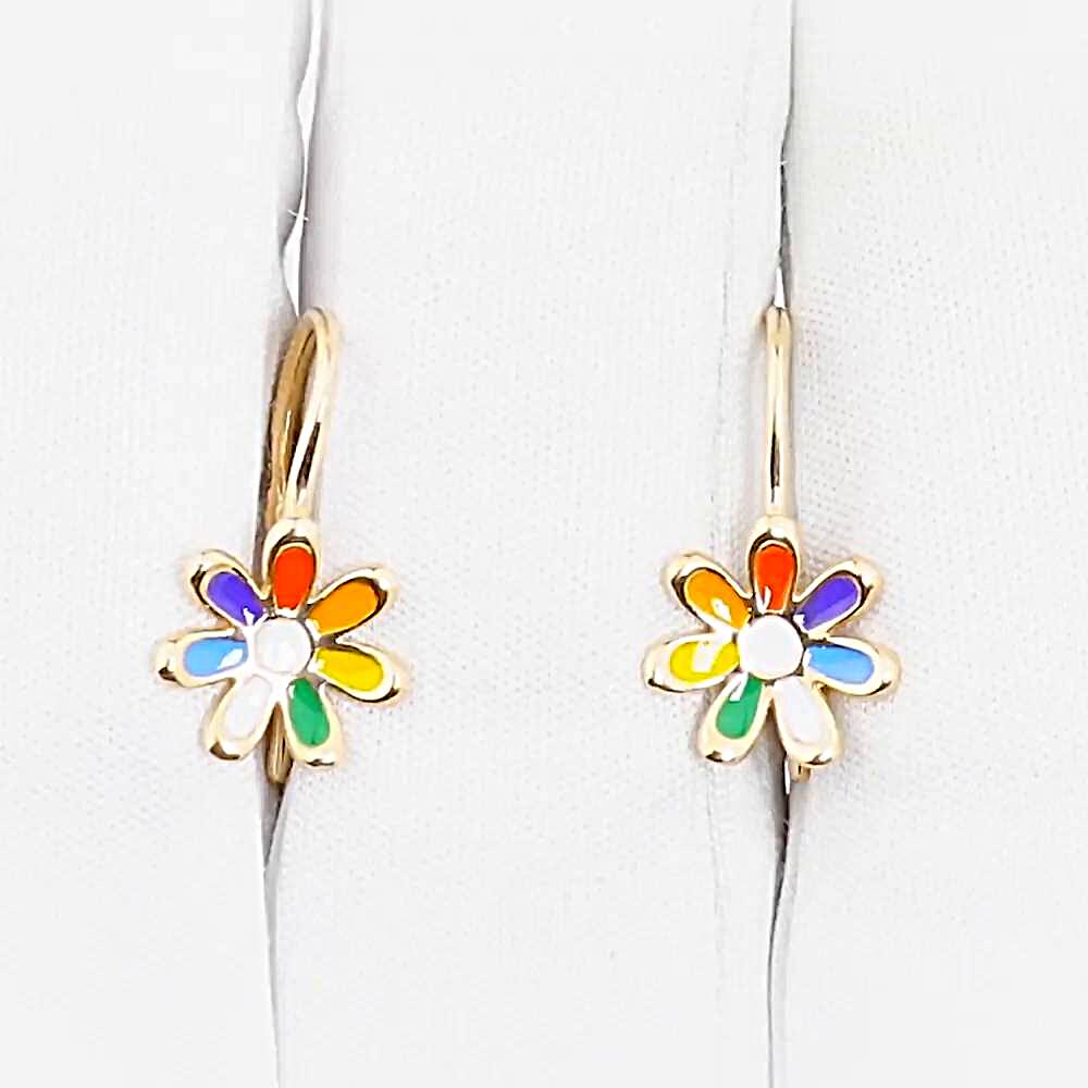 Серьги детские из красного золота 585 пробы 1
