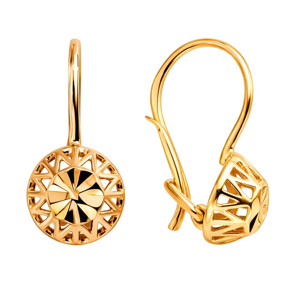 Серьги детские из красного золота 585 пробы 3