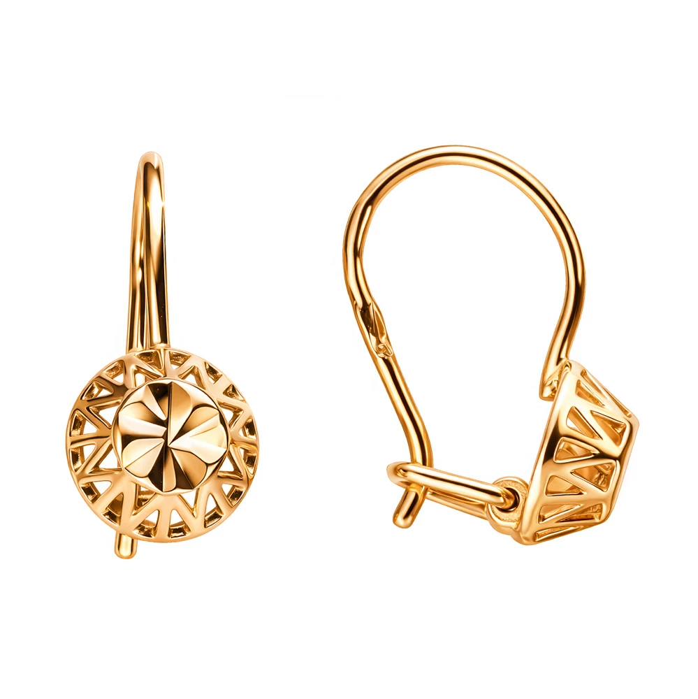 Серьги детские из красного золота 375 пробы 3