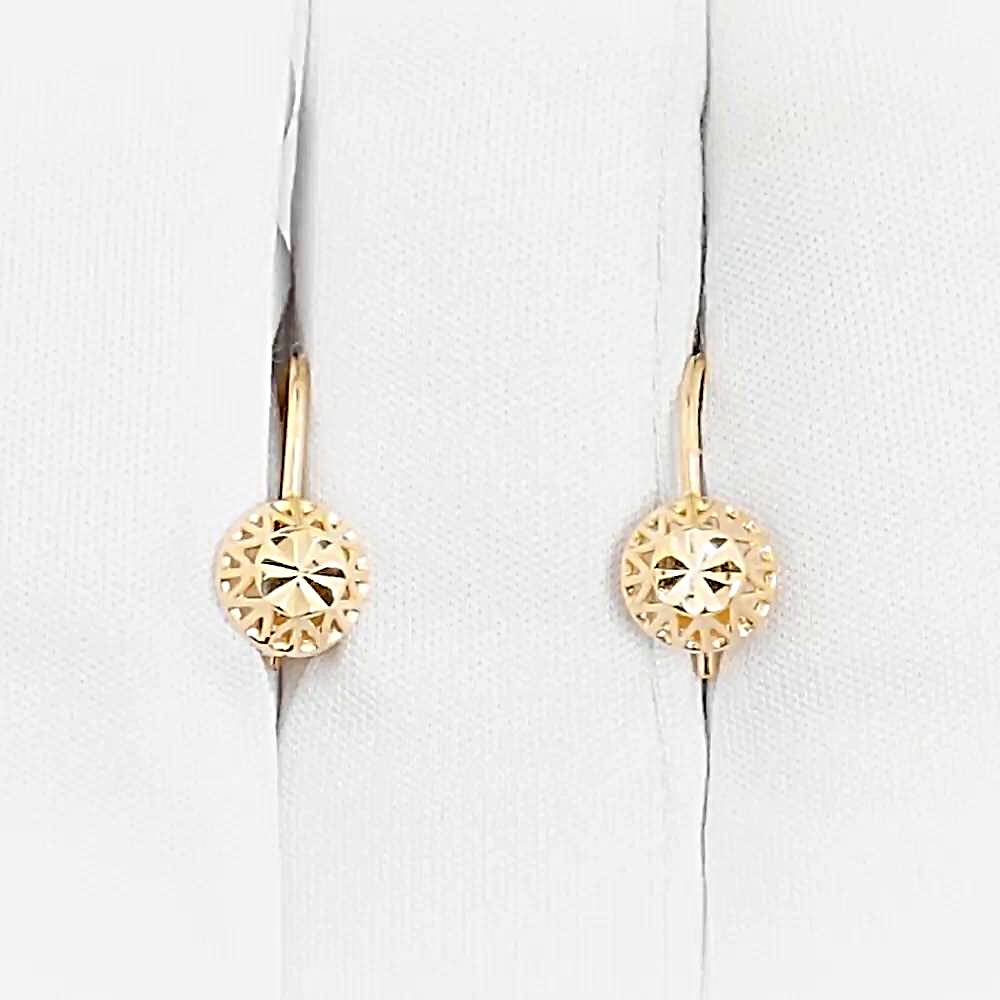 Серьги детские из красного золота 375 пробы 1