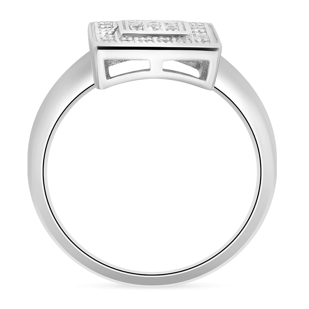 Кольцо с фианитами из серебра 925 пробы 3
