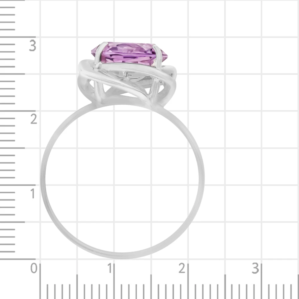 Кольцо с аметистом из серебра 925 пробы 3