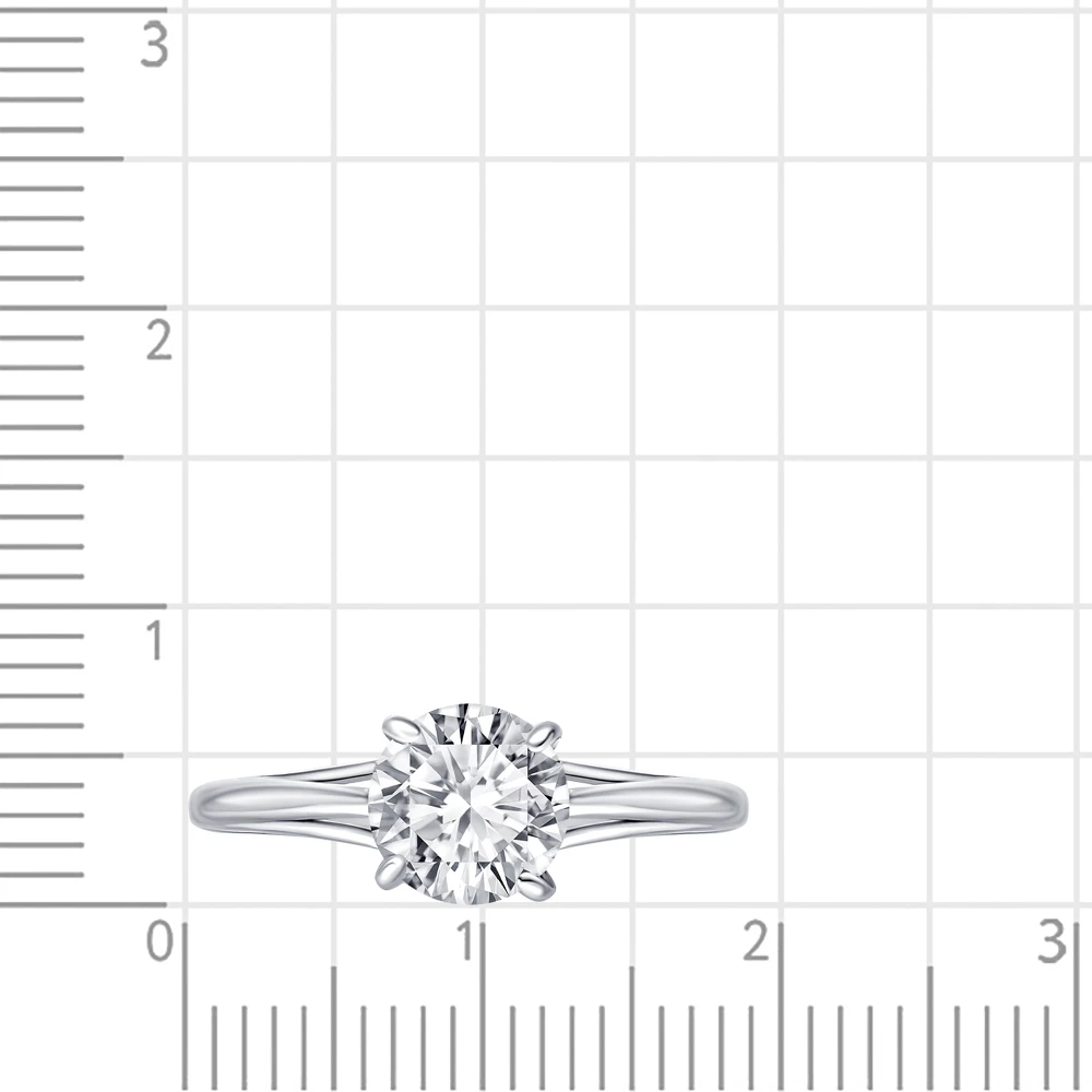 Кольцо с фианитом из серебра 925 пробы 3