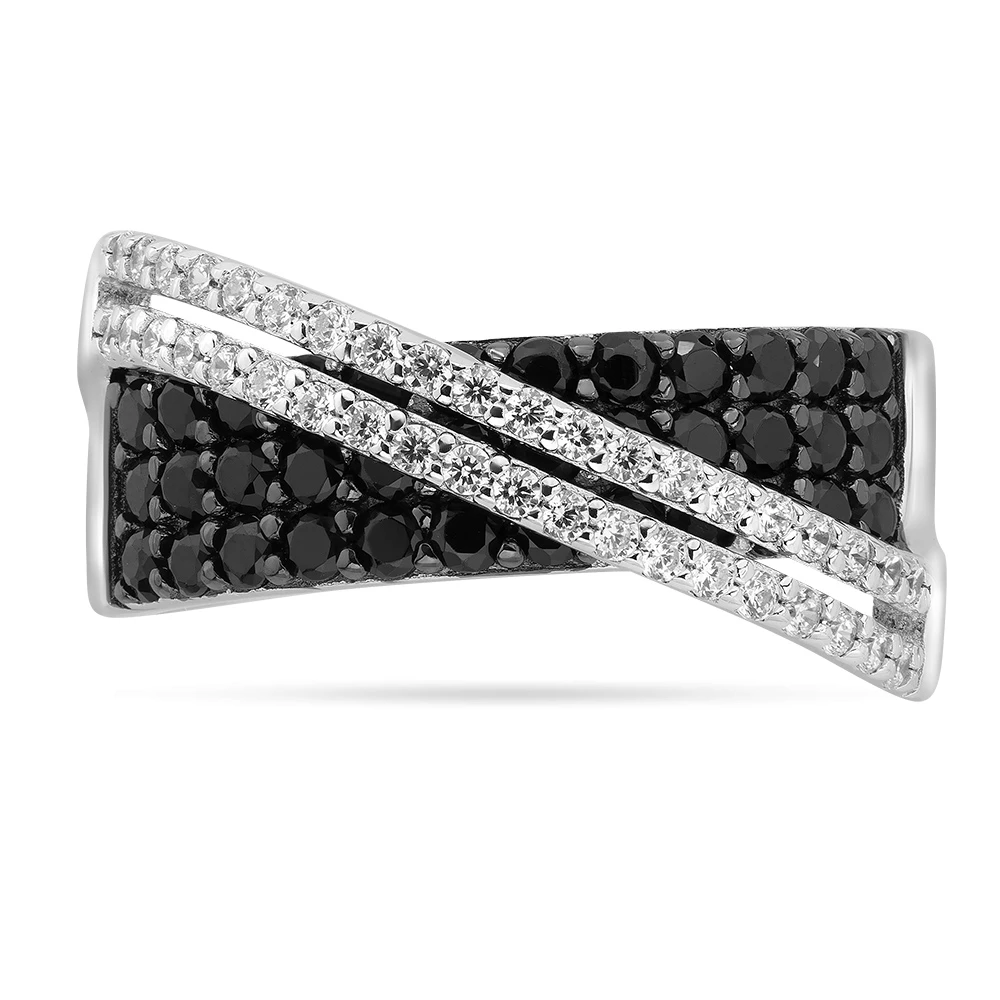 Кольцо с фианитами из серебра 925 пробы 3