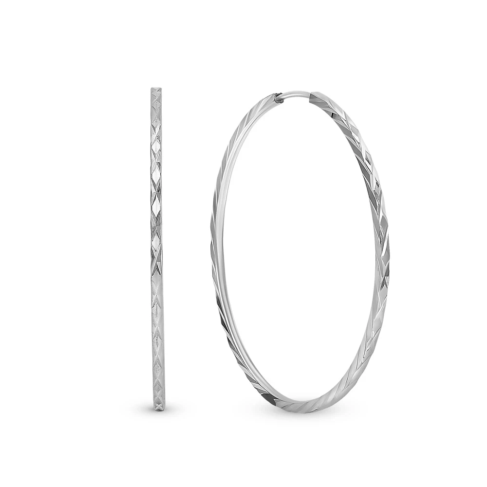 Серьги конго из серебра 925 пробы 2