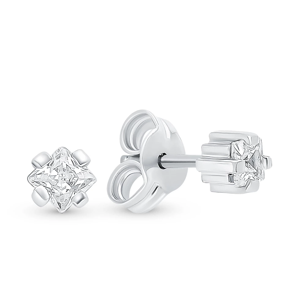 Серьги с фианитами из серебра 925 пробы 2