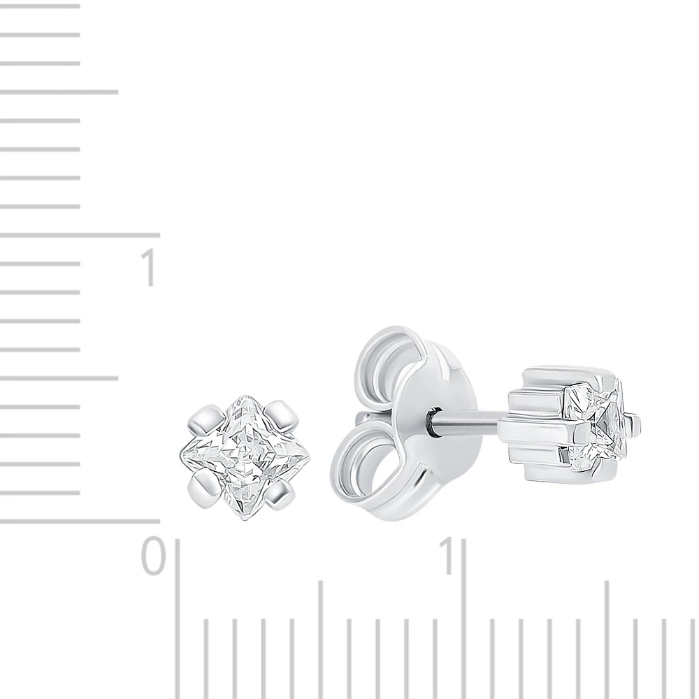 Серьги с фианитами из серебра 925 пробы 3