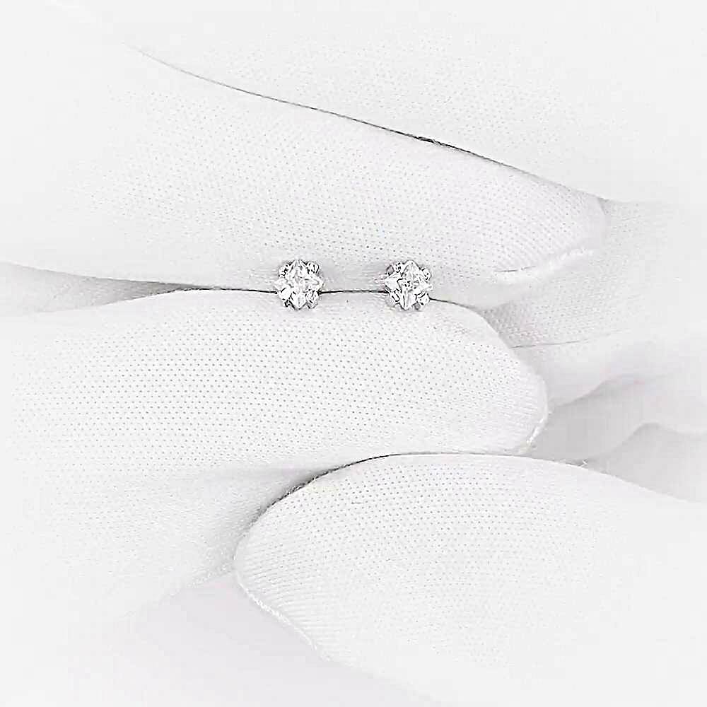 Серьги с фианитами из серебра 925 пробы 1