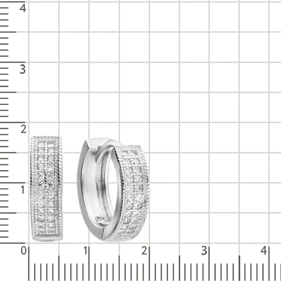 Серьги с цирконами из серебра 925 пробы