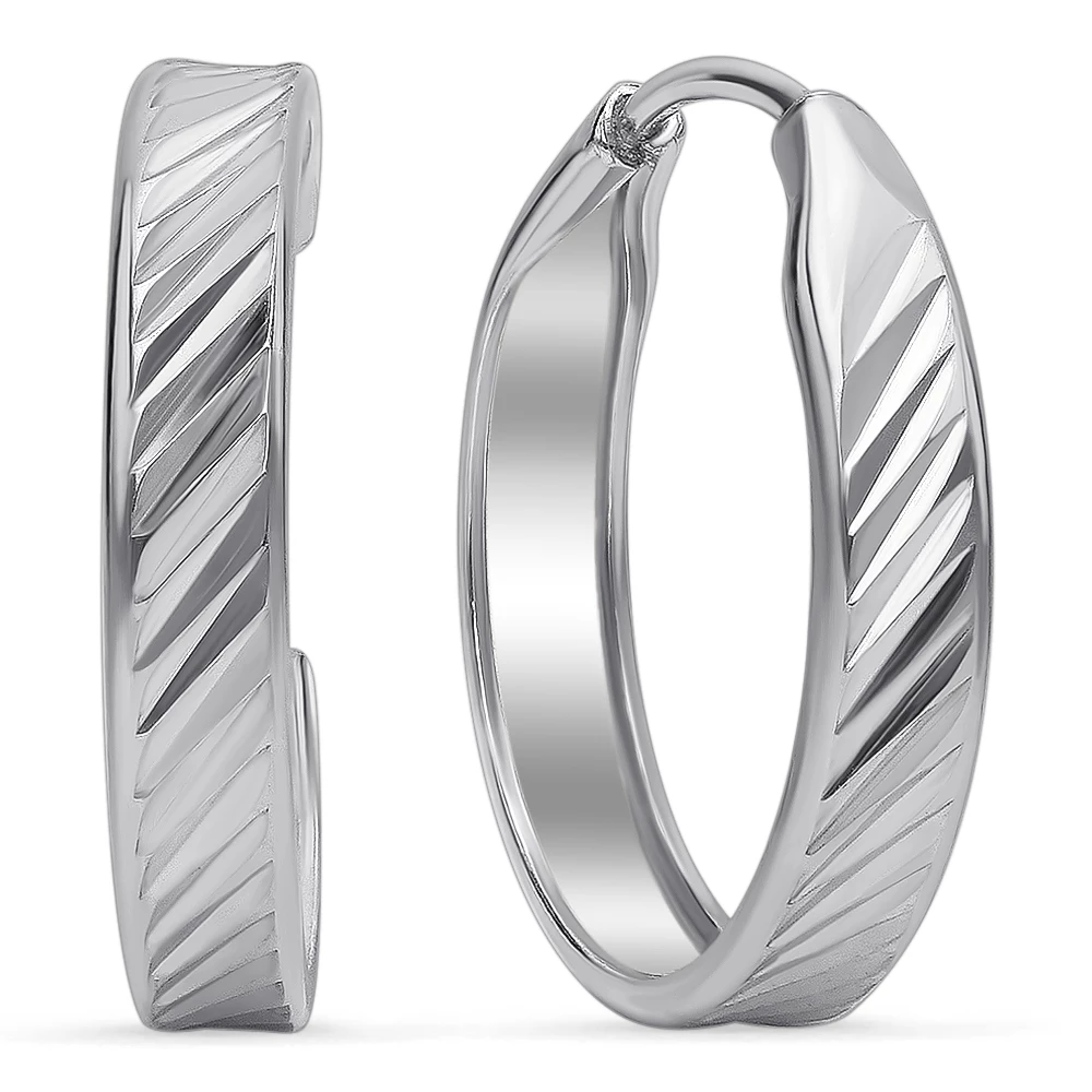 Серьги конго из серебра 925 пробы 2