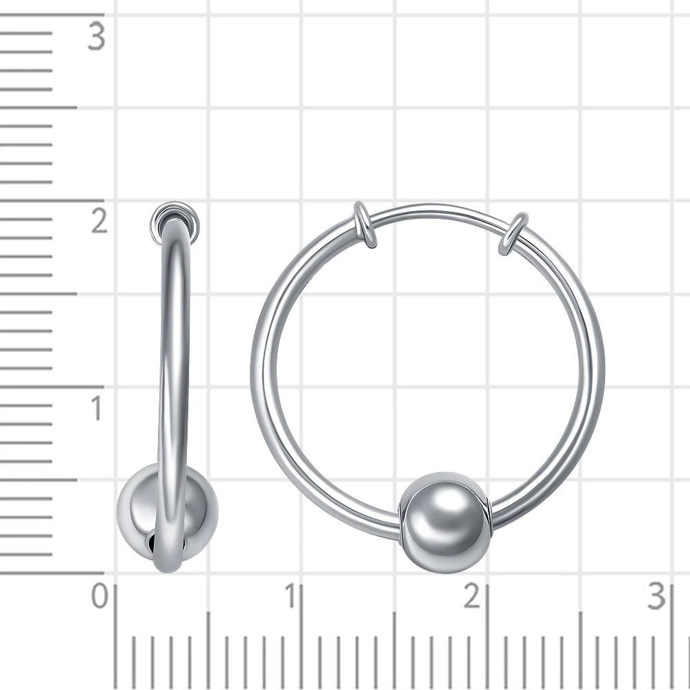 Серьги конго из серебра 925 пробы