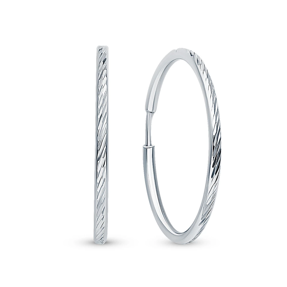 Серьги конго из серебра 925 пробы