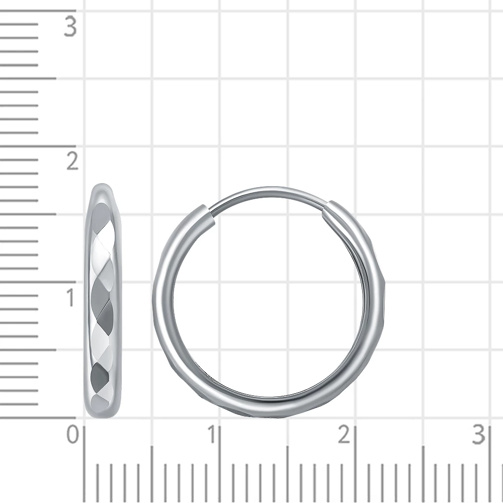Серьги конго из серебра 925 пробы
