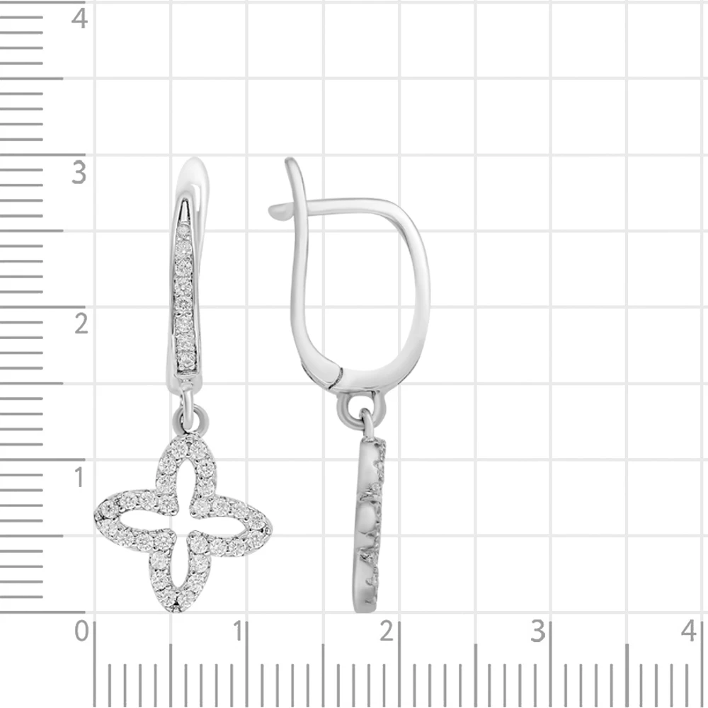 Серьги с фианитами из серебра 925 пробы 2