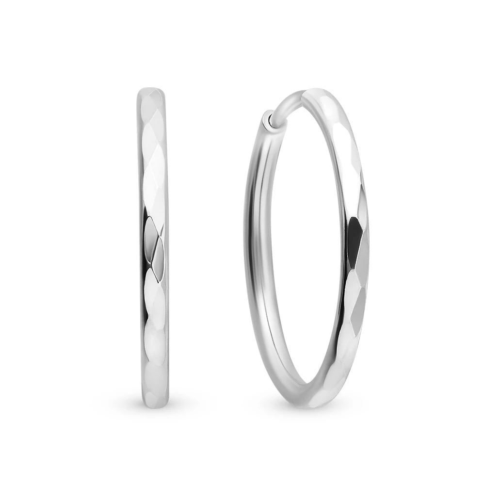 Серьги конго из серебра 925 пробы