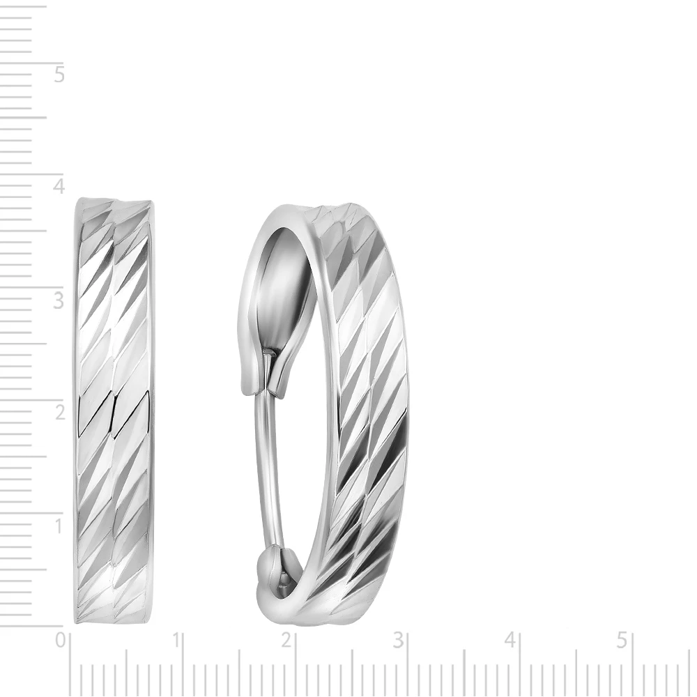 Серьги конго из серебра 925 пробы 3