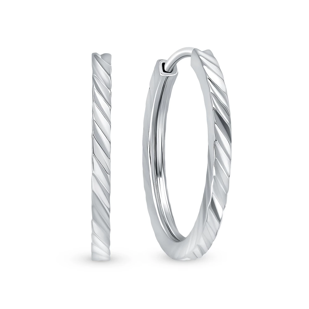 Серьги конго из серебра 925 пробы