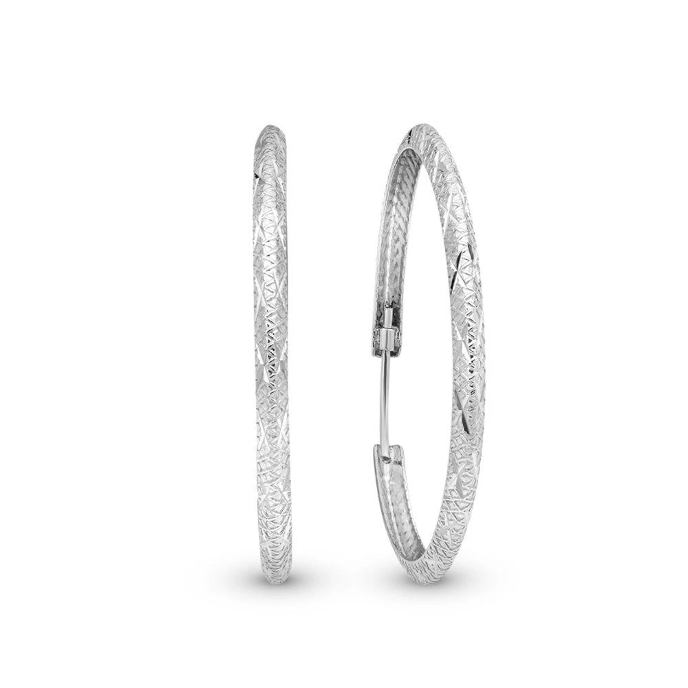Серьги конго из серебра 925 пробы