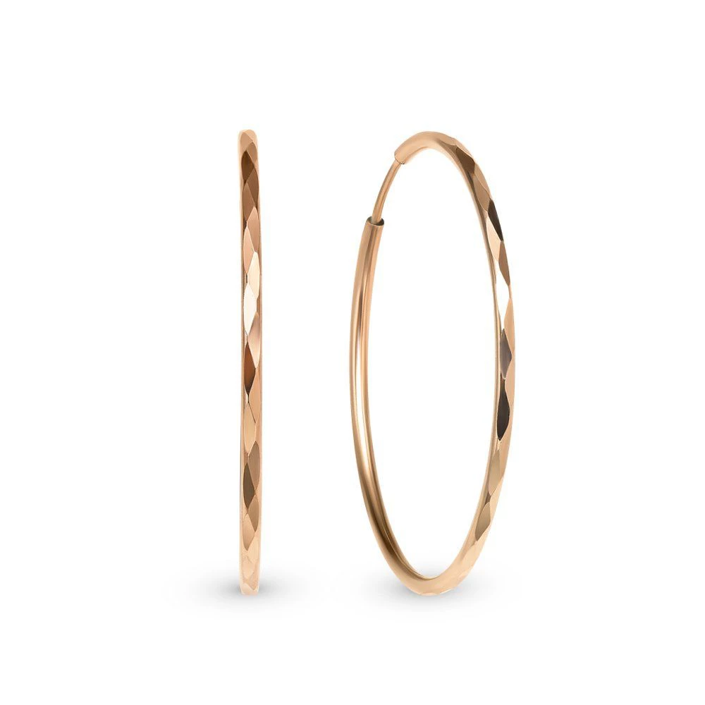 Серьги конго из серебра 925 пробы