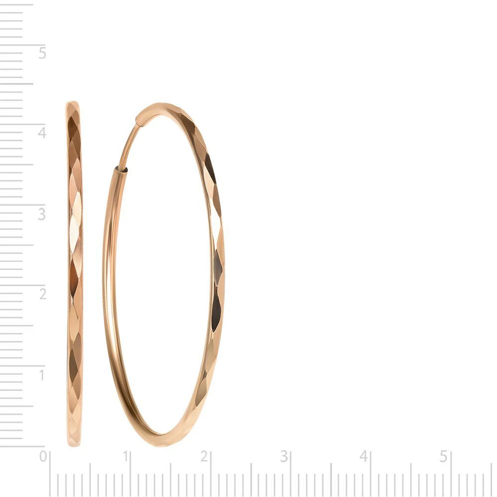 Серьги конго из серебра 925 пробы