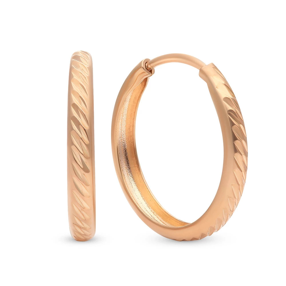 Серьги конго из серебра 925 пробы