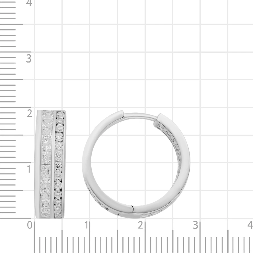 Серьги с фианитами из серебра 925 пробы 3