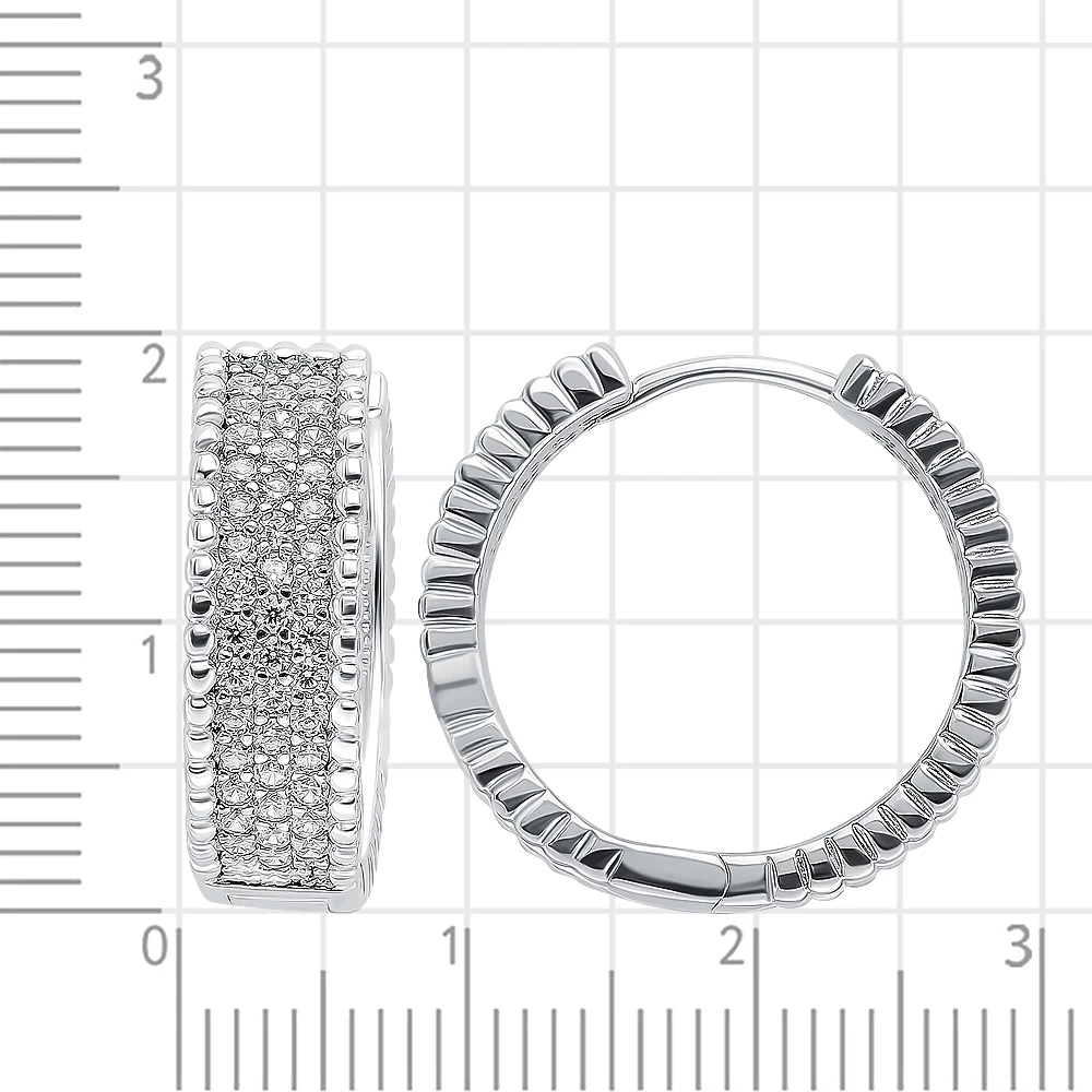 Серьги с фианитами из серебра 925 пробы 3