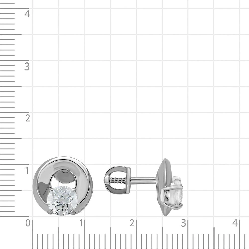 Серьги с фианитами из серебра 925 пробы 3