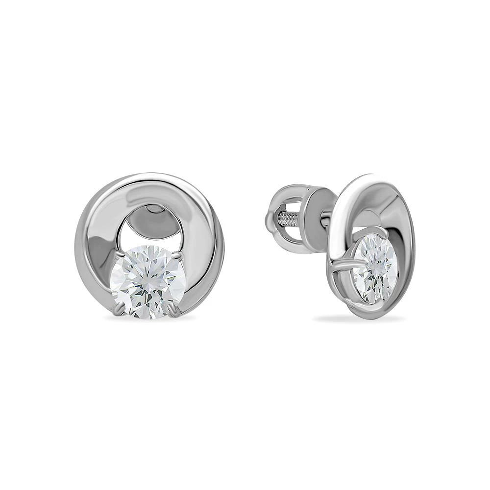 Серьги с фианитами из серебра 925 пробы 2