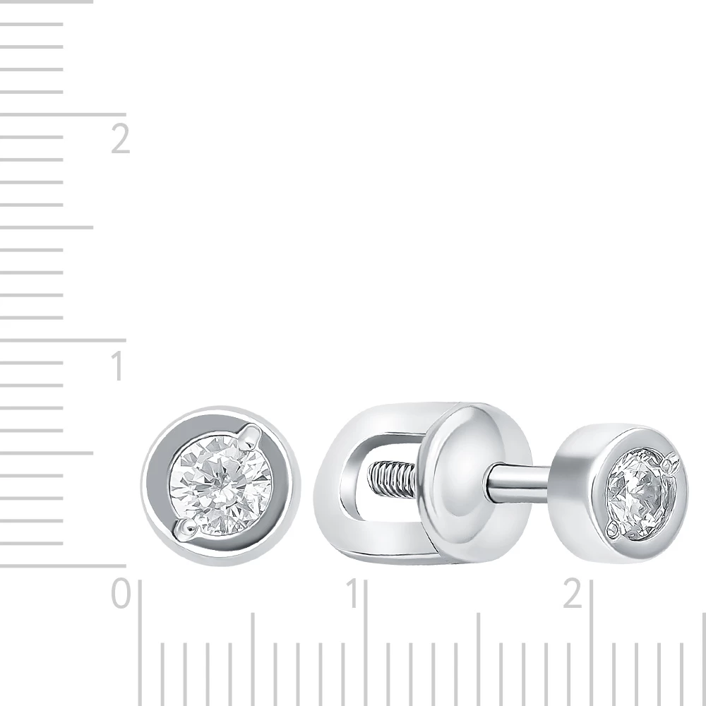 Серьги с фианитами из серебра 925 пробы 4