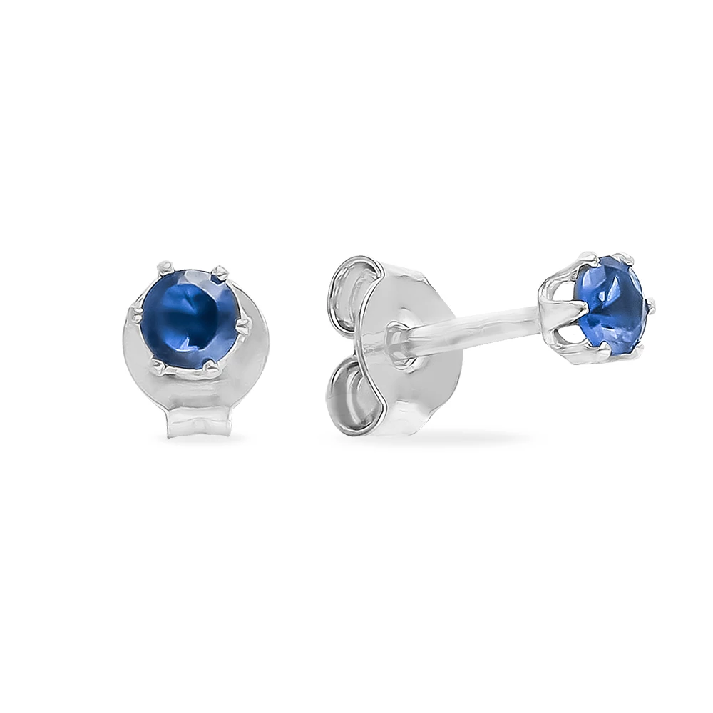 Серьги с фианитами из серебра 925 пробы