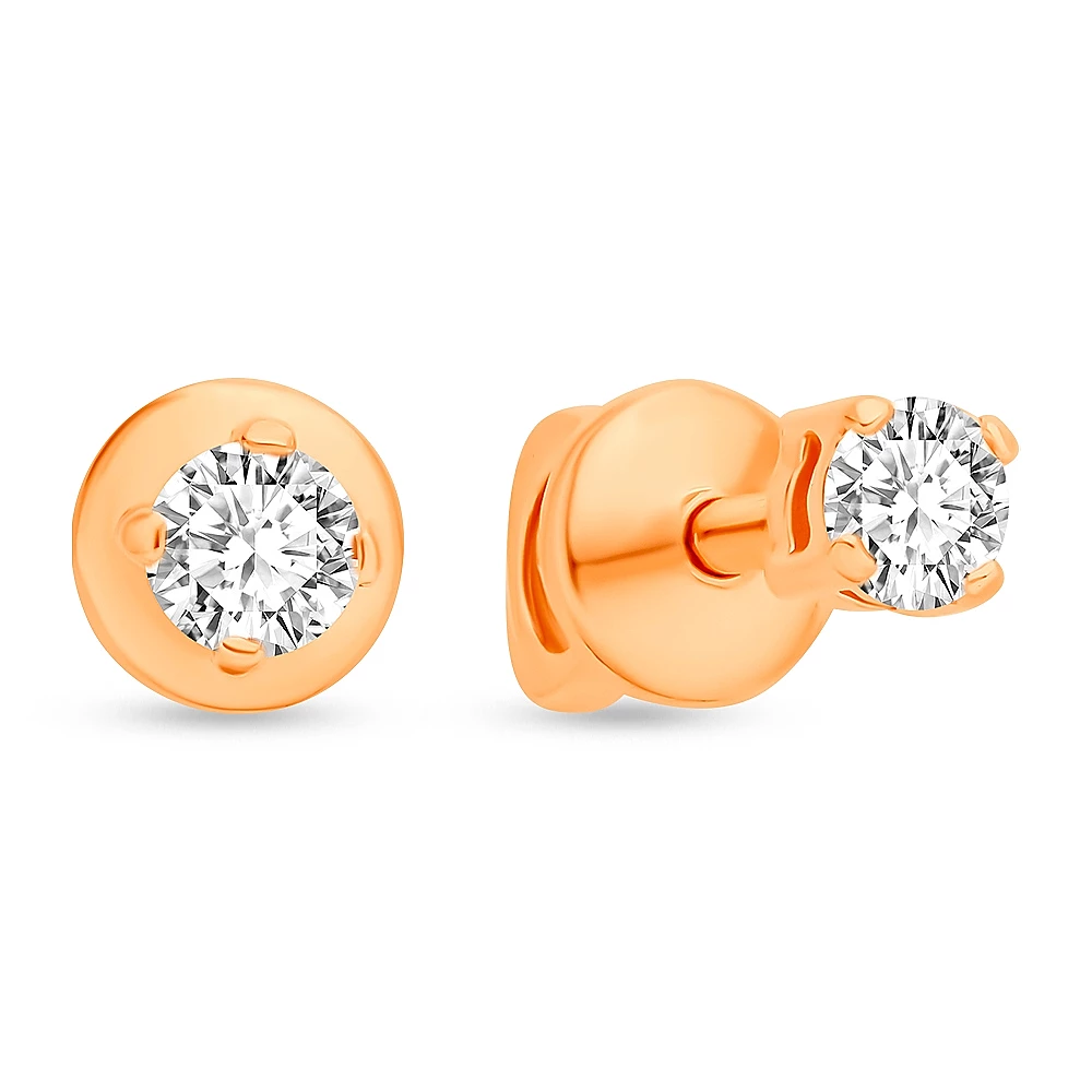 Серьги с фианитами из серебра 925 пробы