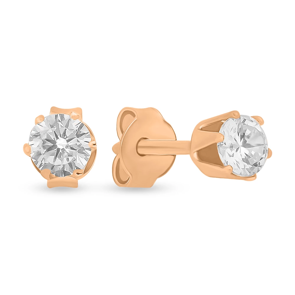 Серьги с фианитами из серебра 925 пробы