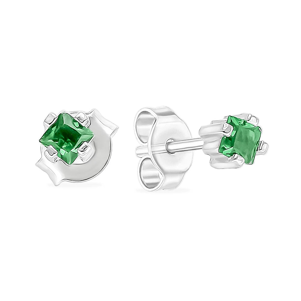 Серьги с фианитами из серебра 925 пробы 2