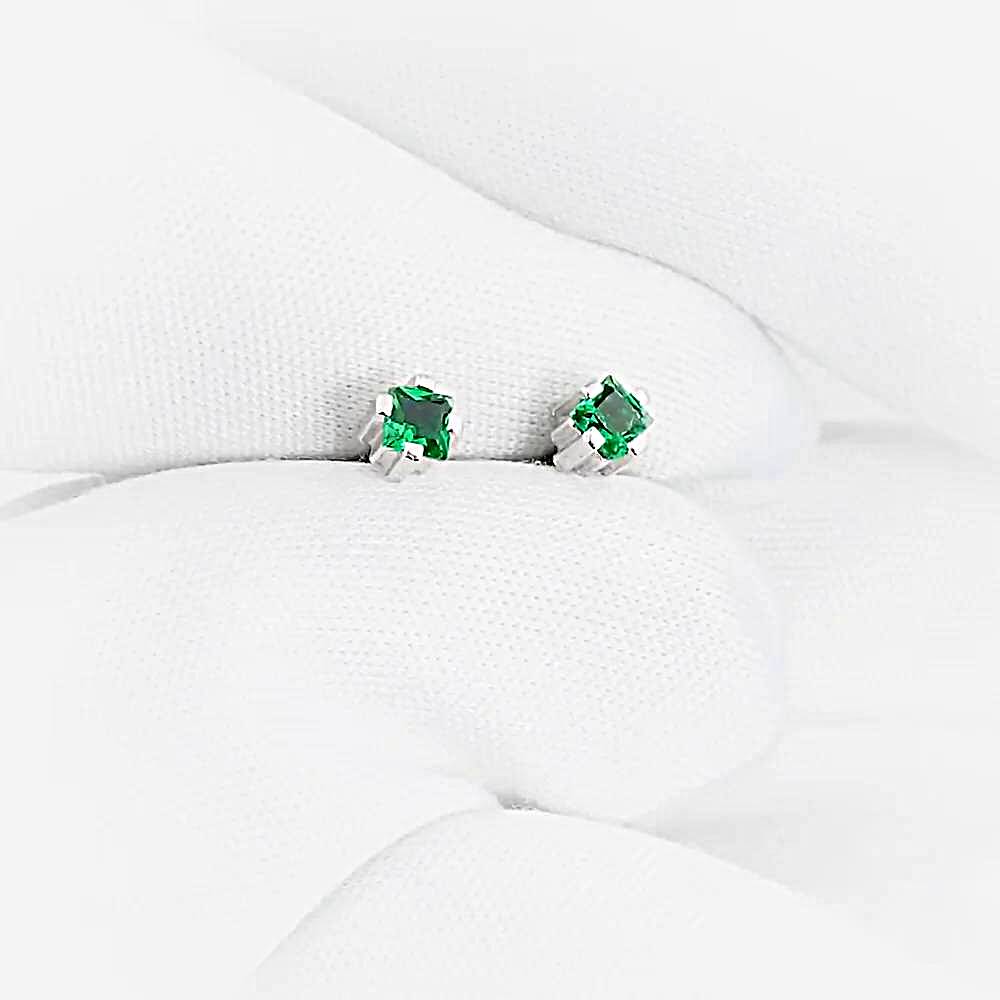 Серьги с фианитами из серебра 925 пробы 1