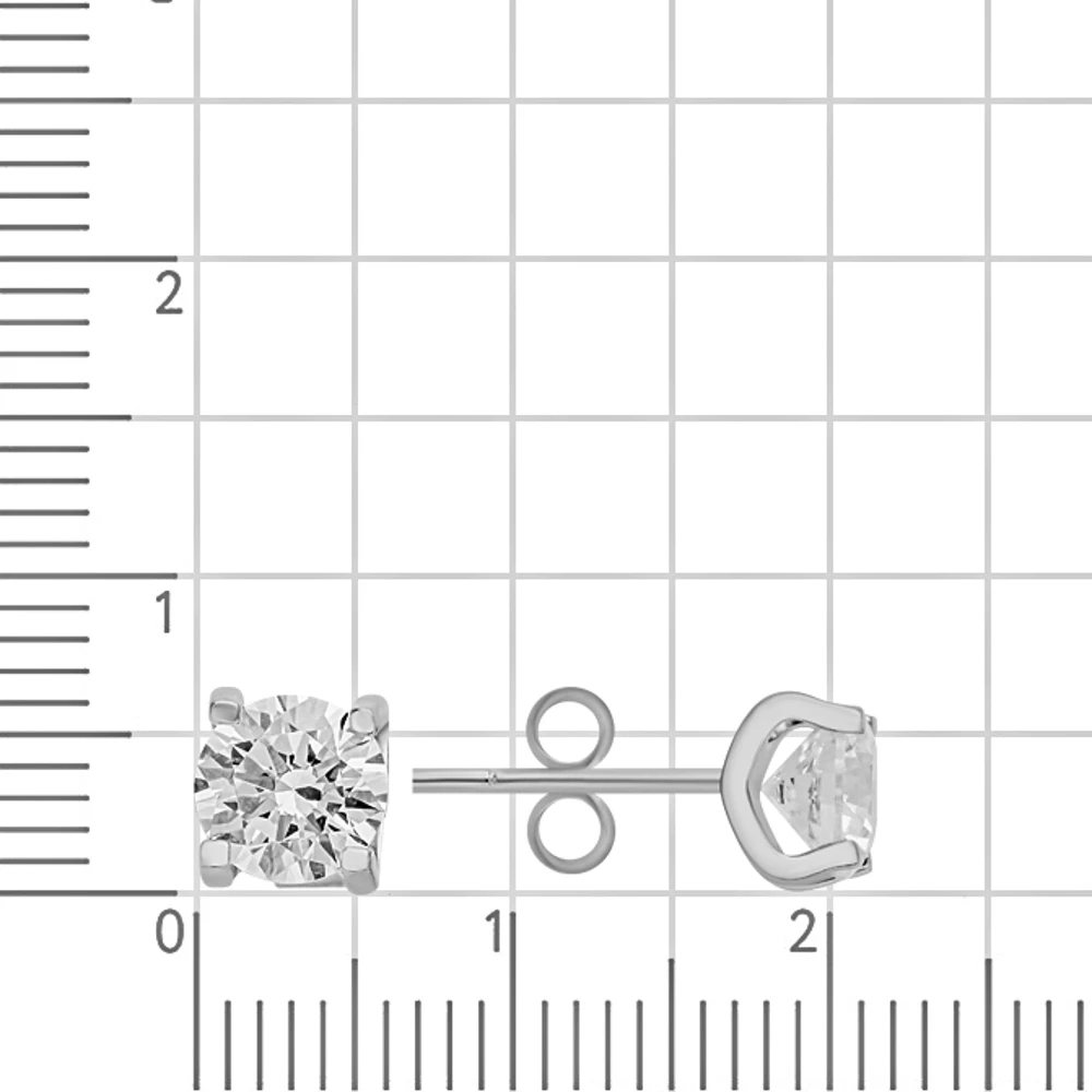Серьги с фианитами из серебра 925 пробы
