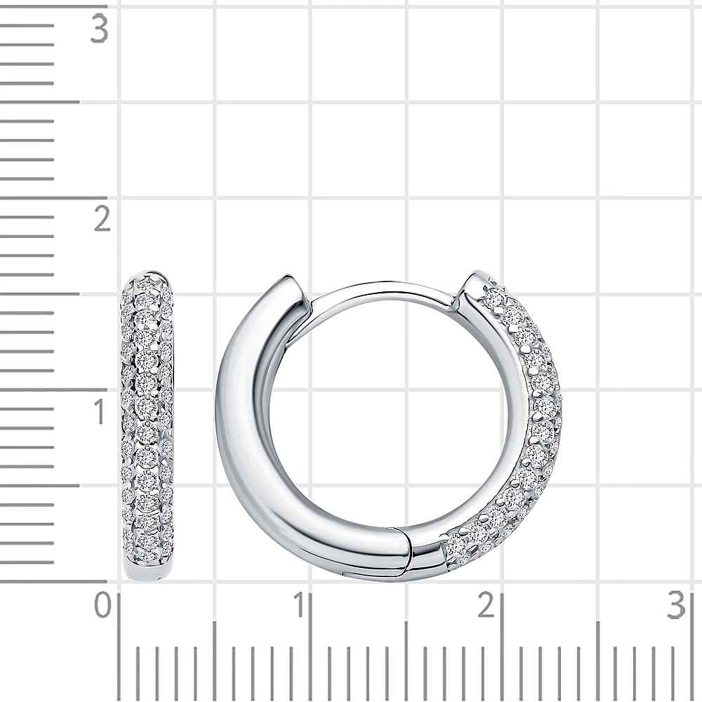 Серьги с фианитами из серебра 925 пробы 2