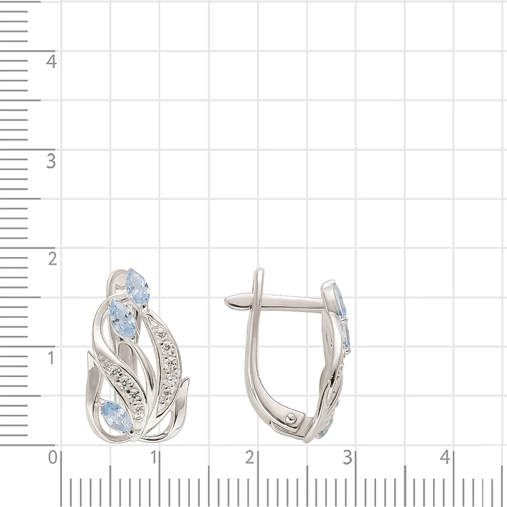 Серьги с фианитами из серебра 925 пробы 2