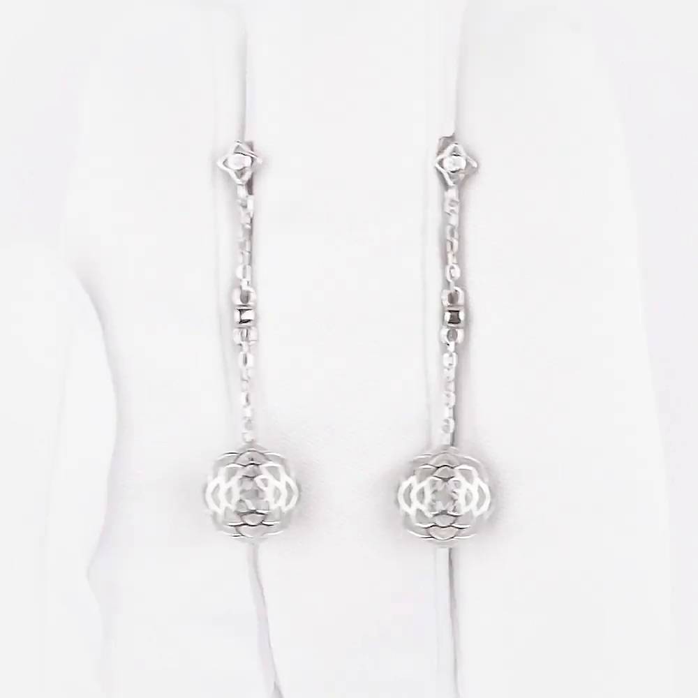 Серьги с фианитами из серебра 925 пробы 1