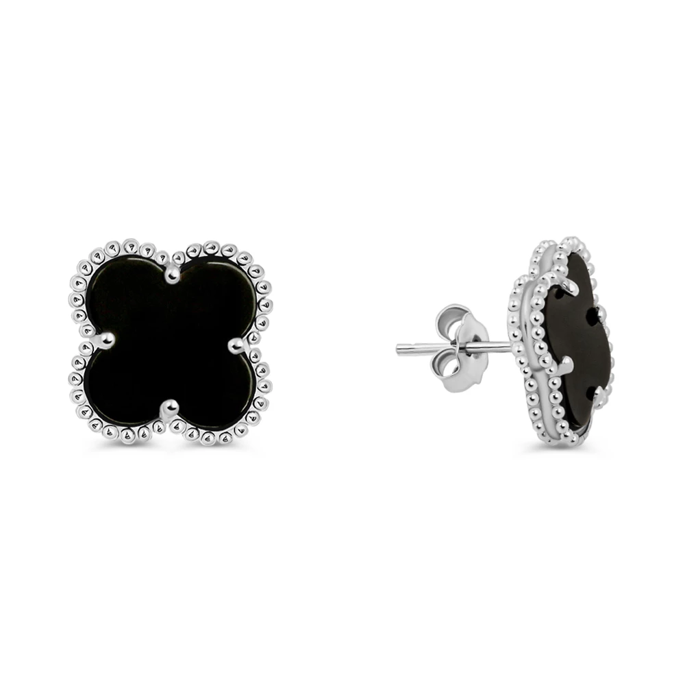 Серьги с агатами из серебра 925 пробы 2