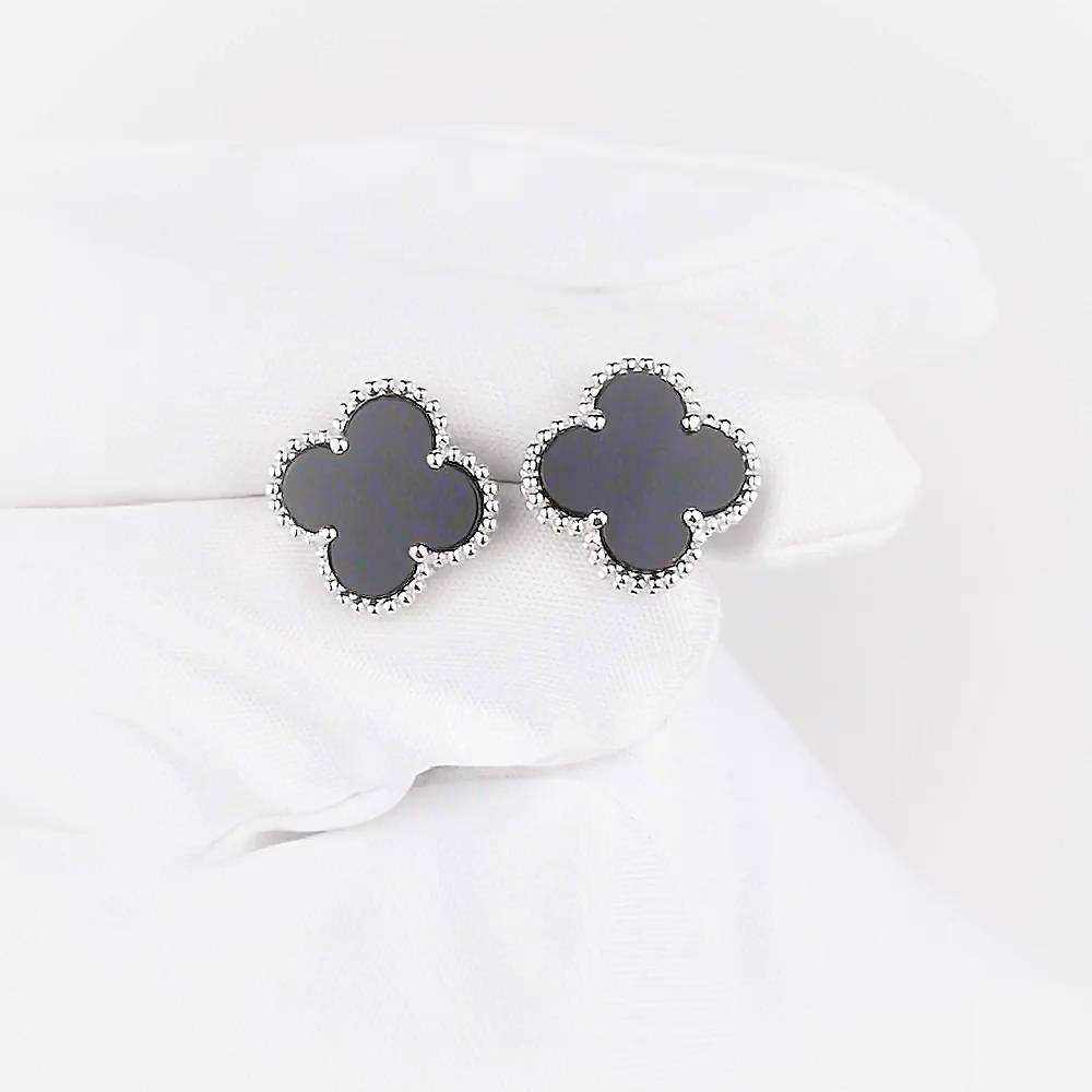 Серьги с агатами из серебра 925 пробы 1