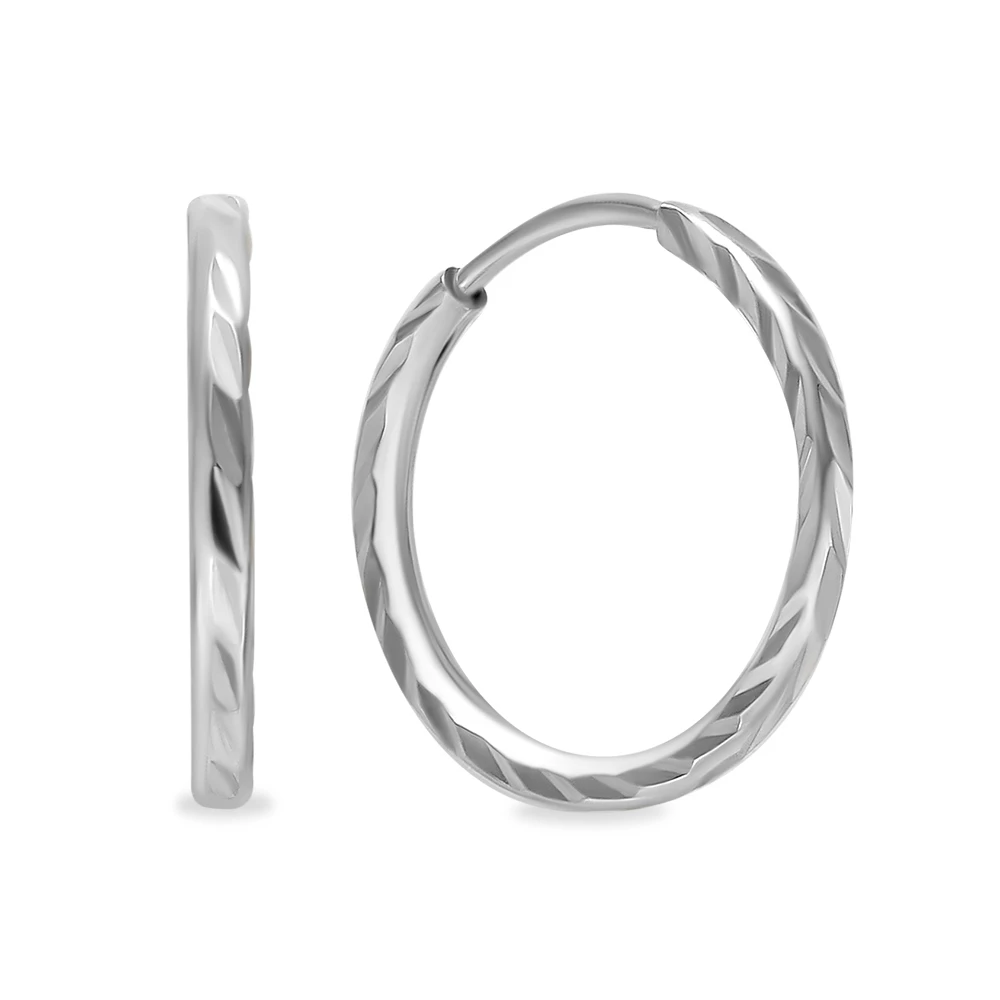 Серьги конго из серебра 925 пробы