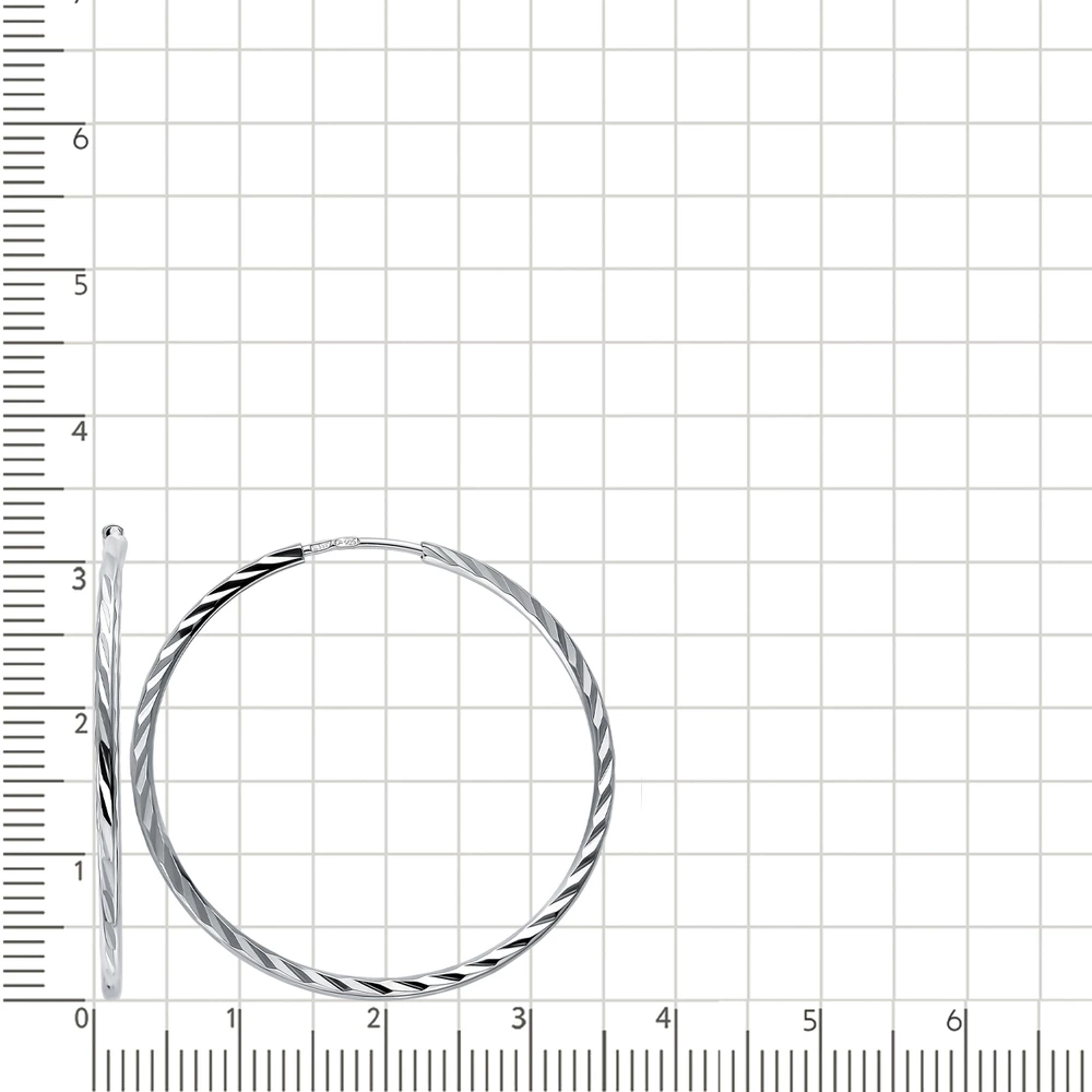 Серьги конго из серебра 925 пробы