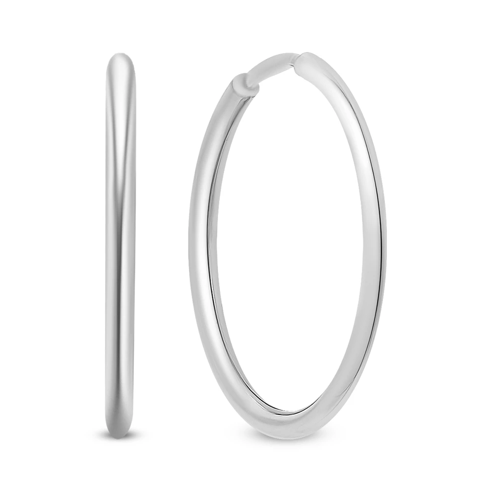 Серьги конго из серебра 925 пробы