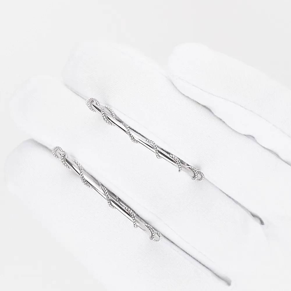 Серьги конго из серебра 925 пробы 1