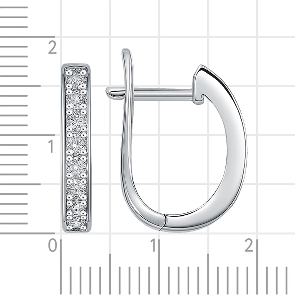 Серьги с фианитами из серебра 925 пробы 3