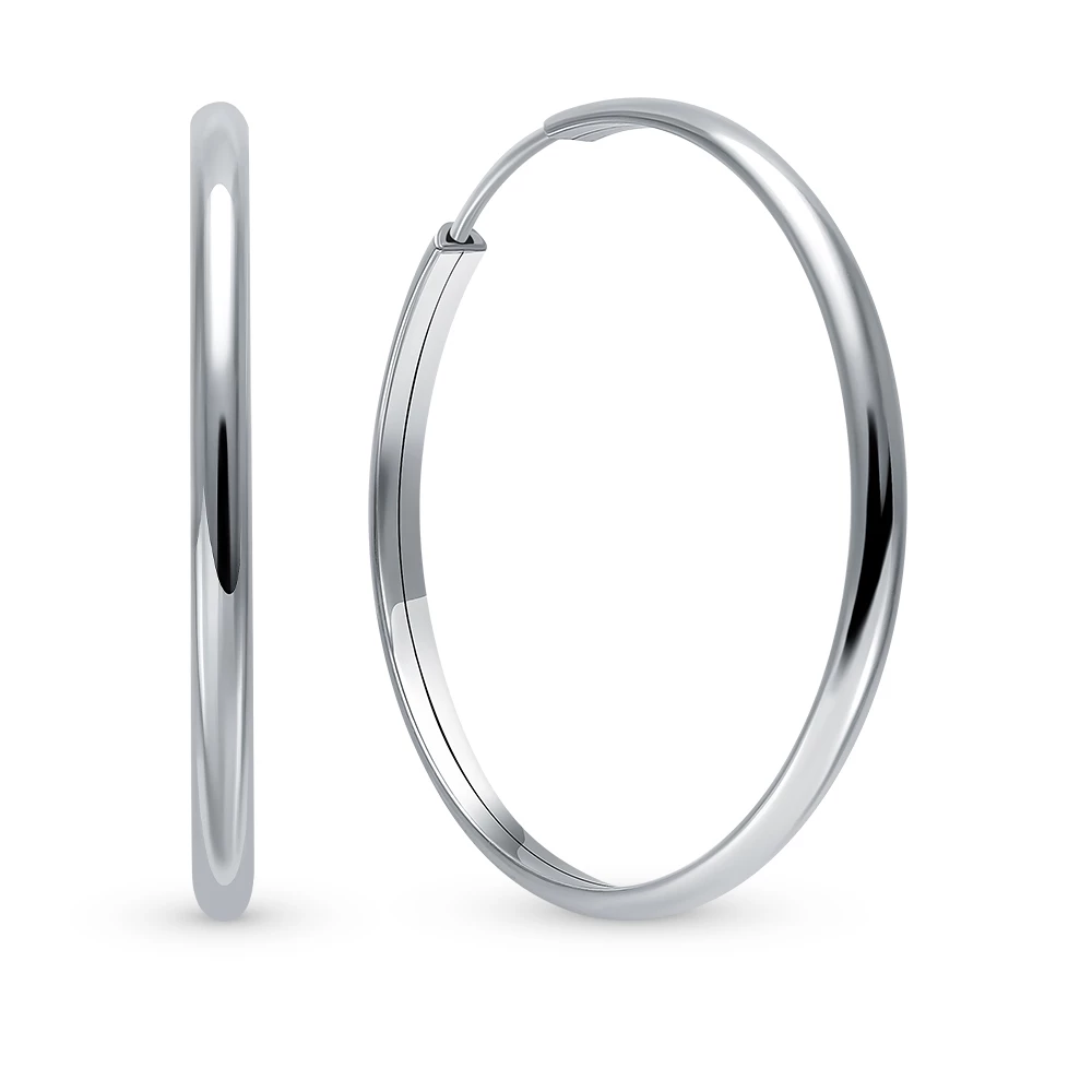 Серьги конго из серебра 925 пробы